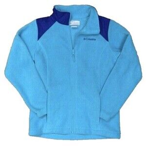 Columbia Full-Zip Fleece - Women's Size Large - Aqua Blue - Jacket - XG3970